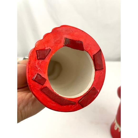 VTG Ceramic Christmas Carolers Candle Holders Lot of 3 Choir Girls 1960s - Picture 11 of 14